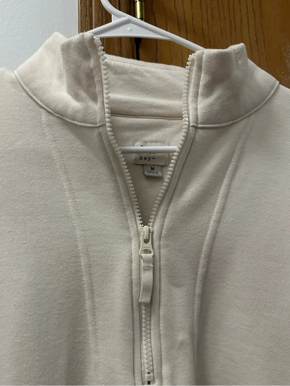 Essential Half-Zip Soft Pullover Sweater- Cream